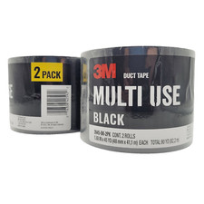 3M Tough Multi-Use RubberizedBlack Duct Tape, 1.88-in x 45Yards, 4 Pack