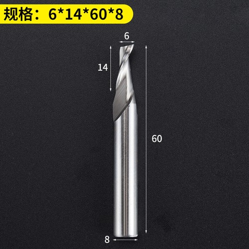 8/10mm HSS/Carbide Single Flute Coated Spiral Router Bit End Mill For Aluminium - Picture 15 of 47