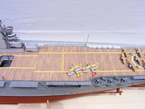 1:200 USS Lexington (CV-2) Lady Lex Aircraft Carrier Handcraft Paper Model Kit - Picture 7 of 12
