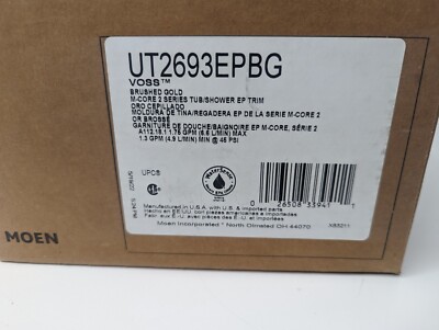 Moen UT2693EPBG Voss PosiTemp Pressure Balancing Tub & Shower Trim, Brushed Gold