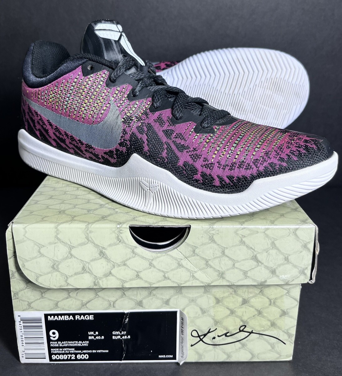 Nike Kobe Mamba Rage Pink Blast Mentality White Black 908972600 With Box Size 9 Nike Kobe Mamba Rage Pink Blast Mentality White Black 908972600 With Box Size 9