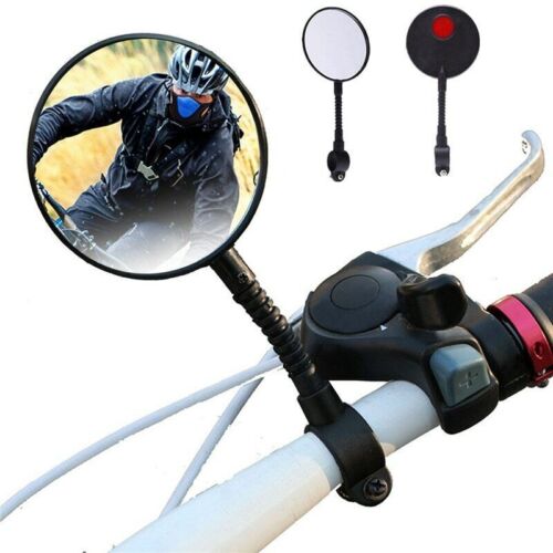 2Pcs Bike Mirror Rotaty Round MTB Road Handlebar Bicycle Rear View Glass Cyclin* - Picture 1 of 9