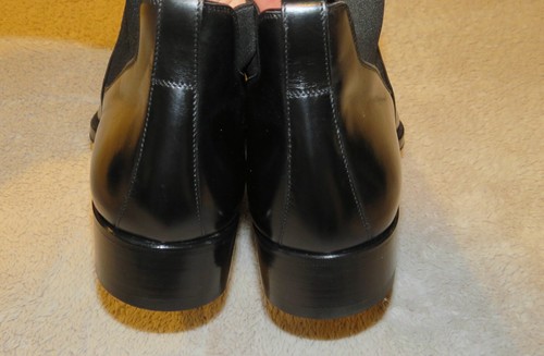 Botas Chelsea cortas de cuero de becerro negro Tom Ford Elkan 8T - Imagen 8 de 12