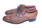 Taft Handmade Goodyear Welt Tan Brown Woven Leather Cap Toe Oxford Dress Shoe 9 — photo 5