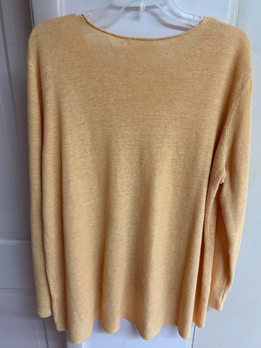 Eileen Fisher Pullover Sweater 100% Organic Linen XL TG Pre-Owned - Picture 6 of 10