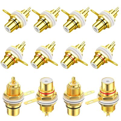 Solderable RCA Panel Mount Plug Female Jacks Socket Connector Chassis Amplifier 