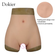 Dokier Plus Size Silicone Crossdresser Hip Enhancer Pants Panty Vagina Panties