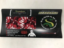 Limited Edition Sandana Flying Skulls Paintball Headband - Cardinal Red #14