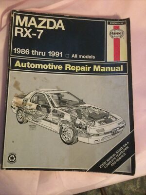 Haynes Mazda RX-7 1986-1991 Automotive Repair Book 