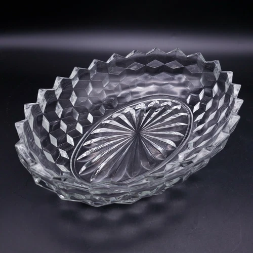 9" FOSTORIA American Clear Oval Vegetable Bowl #2056