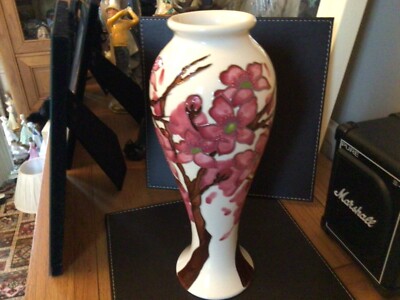 MOORCROFT ''KONFETTI'' MUSTER VASE 75/10 signiert von Designer Emma Bossons 11'' hoch