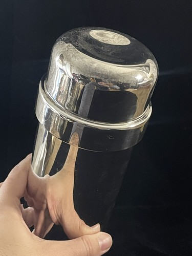 PM Italy 1960s Silver plate Cocktail Shaker MCM VTG Bullet Style - Picture 2 of 9