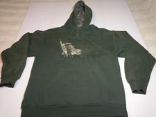 🦆 Duck Commander Weather the Storm Dark Green Hooded Sweatshirt Large 🦆