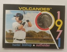 HUNTER BISHOP 2020 TOPPS HERITAGE MINORS 1971 MINT RELICS QUARTER #48/50