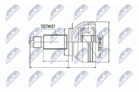 NTY Gelenksatz, Antriebswelle NPZ-SB-019 Passend FüR Subaru