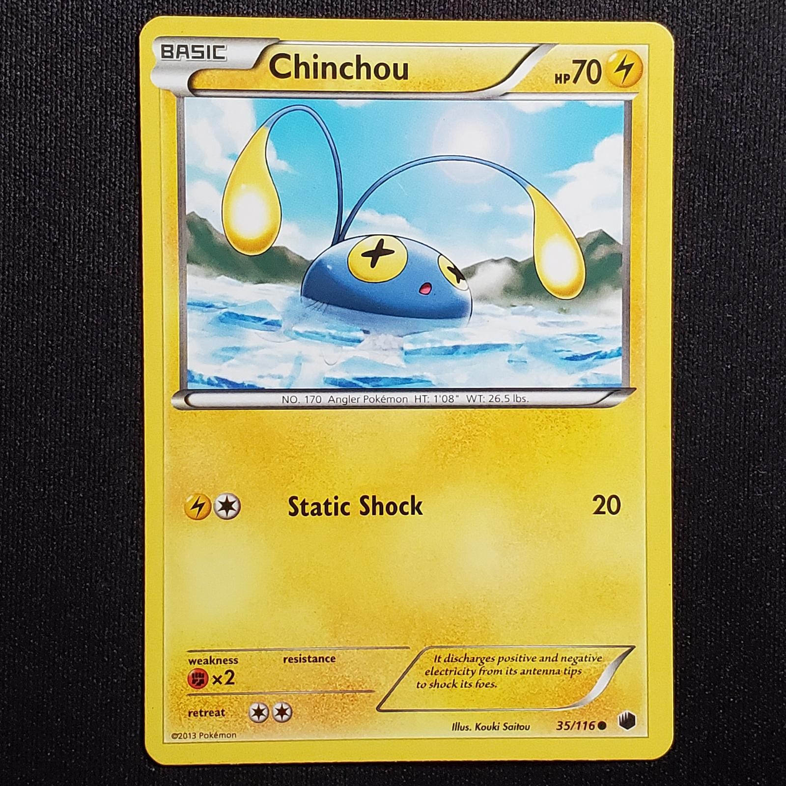 Chinchou 35/116 Common Plasma Freeze Pokemon Moderately Played