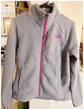 The North Face Womens Gray/Pink Full Zip Jack...