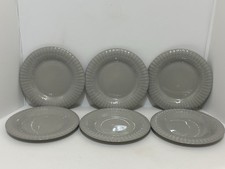 Costa Nova Fine Stoneware Plates Grey Set of 6 Made in Portugal Scalloped 8.5  
