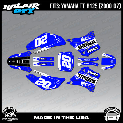 Graphics Kit for Yamaha TTR 125 (2000-2007) TTR125 Spear Series - Blue
