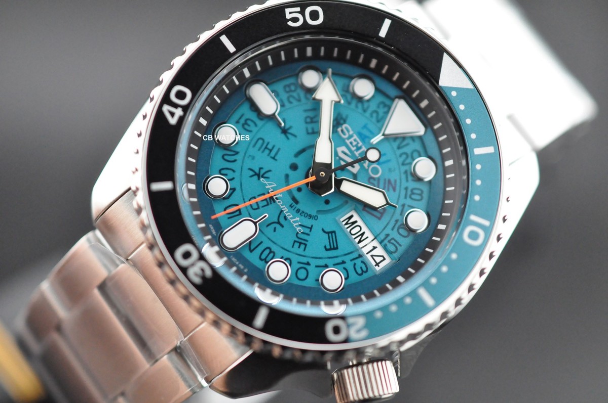 Seiko 5 Sports SRPJ45K1 Automatic Skeleton Style Blue 100m Int