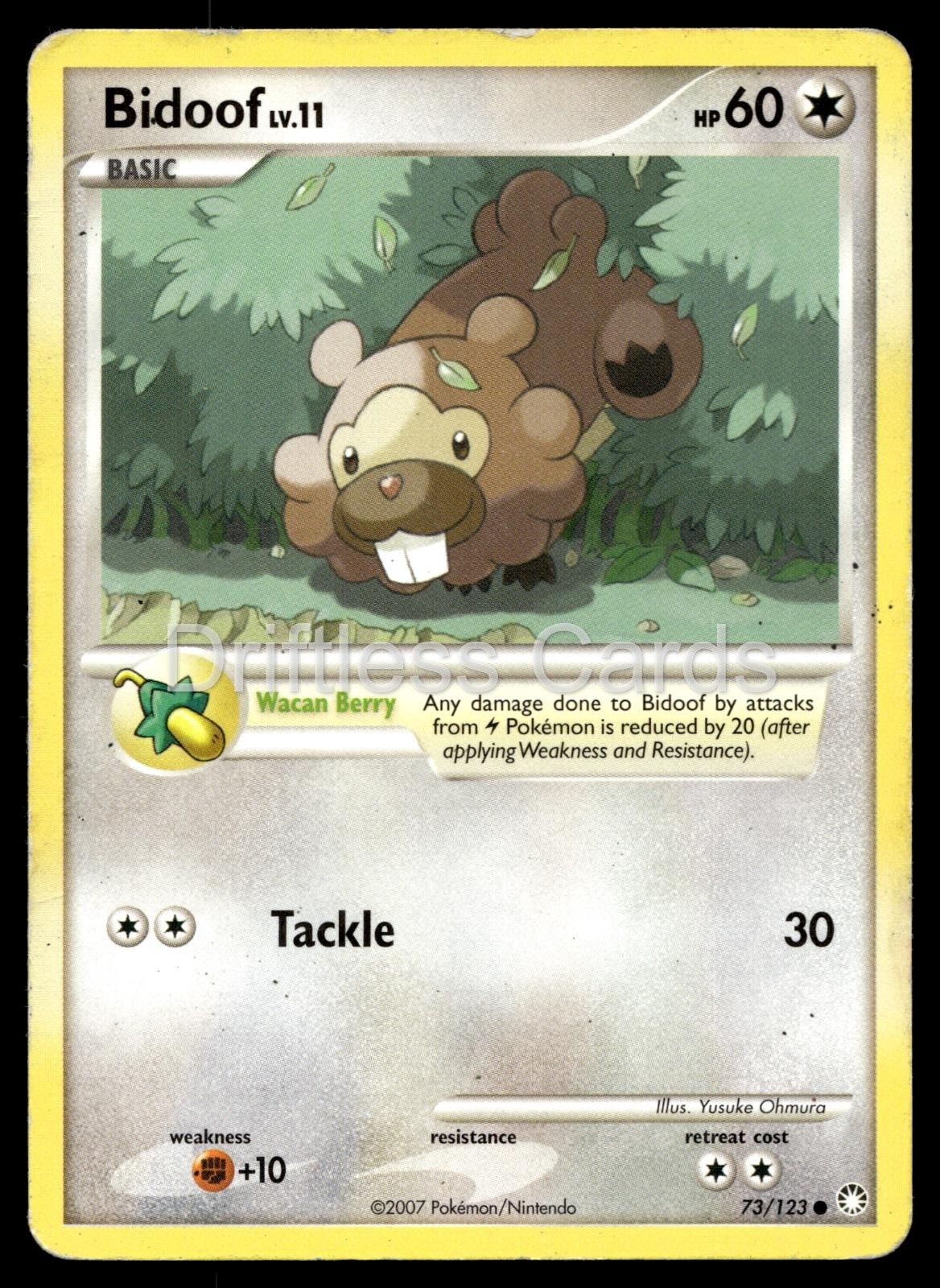 Bidoof 73/123 Common Mysterious Treasures Pokemon HP