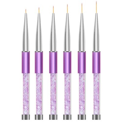 6 Pcs Liner Pinsel Für Nägel Nageldesign-liner Kleiner Nagelzeichnung Stift