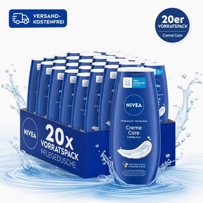 20er Pack NIVEA Creme Care Pflegedusche, Duschgel mit Vitaminen und Ölen 250ml