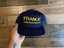 France Compressor Products Snapback Hat VTG Thin Foam Front Mens Cap USA Made