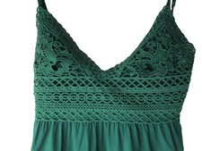 Womens Shein Sundress Size Medium Green Eyelet Bust