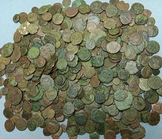 Lot of 600 Junk Roman Bronze Coins