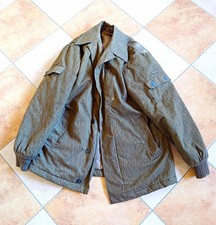 DDR NVA Strichtarn Uniformjacke Feldjacke wattiert gef&uuml;ttert gr&uuml;n Gr&ouml;&szlig;e M44