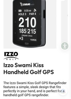 Izzo Swami Kiss Handheld Golf GPS Rangefinder 38 000 Courses Magnet excellent