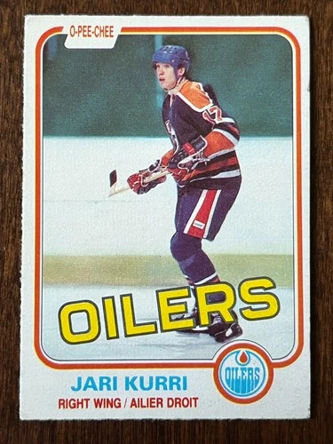 1981-82 O-Pee-Chee Hockey Card JARI KURRI #107 Rookie Edmonton Oilers VG