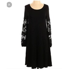 Oversized Spense flowy aline embroidered cutout sleeve dress