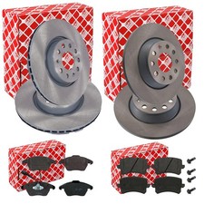 FEBI BREMSSCHEIBEN+BELÄGE VORNE+HINTEN passend für VW Passat CC 3C 357 358 B7 B6