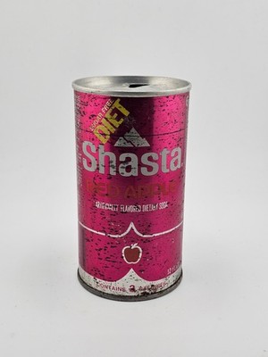 Vintage Steel Pull Tab Shasta Red Apple Diet Sugar Free 12 oz Empty Can