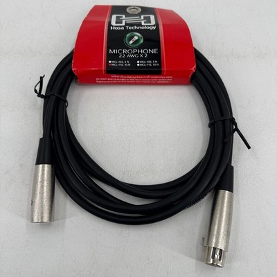 NEW Hosa Technology 10 ft Microphone Cable MCL-110 XLR3F to XLR3M 22 AWG x 2