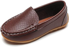 Boys Girls Loafers Dress Shoes Oxford Moccasins Flats Boat Slip-On School Daily