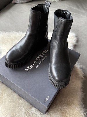 Stiefeletten Chelsea Boots von Marc OPolo Schwarz Gr. 39 wNEU mit Karton NP 170 