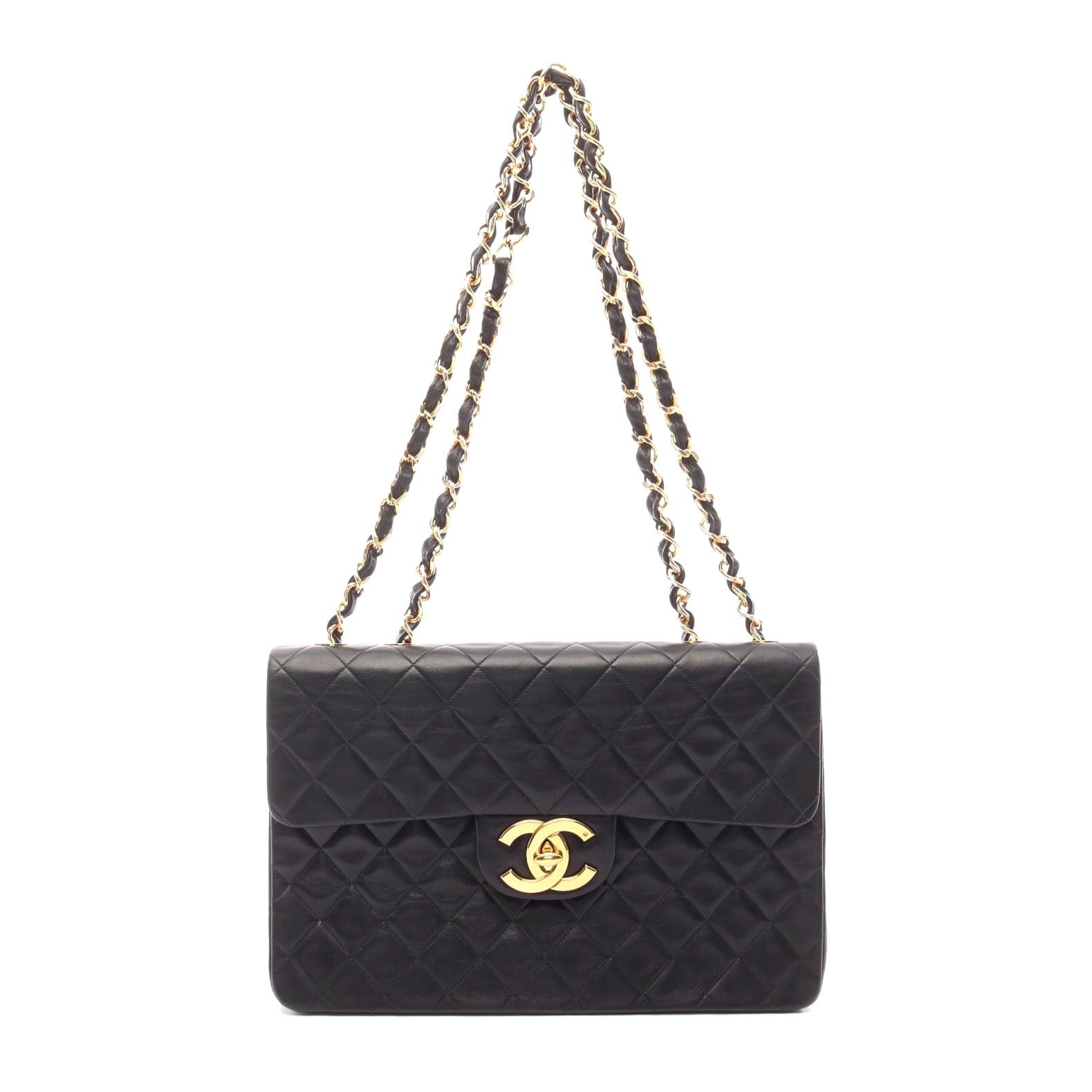 Chanel Lambskin Shoulder Bag Women Black One Size