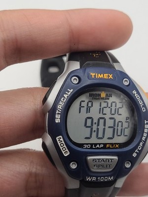 Timex Ironman Triathlon Mens 30 Lap FLIX Indiglo Working | eBay