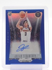JULIAN STRAWTHER 2023-24 PANINI PRIZM DECA BLUE ROOKIE RC AUTO /49 #DS-STR Q1713