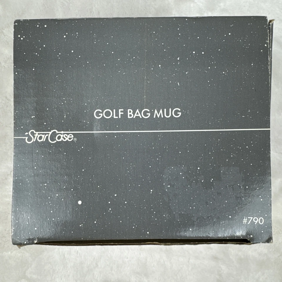 Vintage 1990 Star Case 3D Hand Painted Golf Bag Coffee Mug Holiday Gift New WT - Image 4 of 4