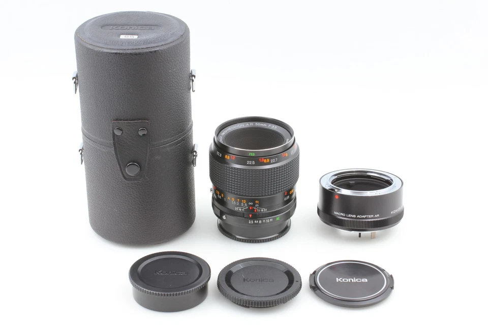 [MINT w/ Macro Adapter Tube] Konica Macro-Hexanon AR 55mm f/3.5 Lens From JAPAN - Image 2 of 4