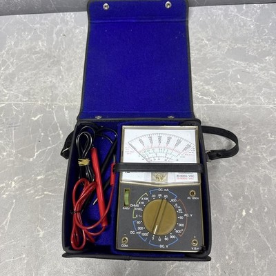 Vintage RS Components Analog Multimeter mit Gehäuse & Leitungen getestet funktioniert