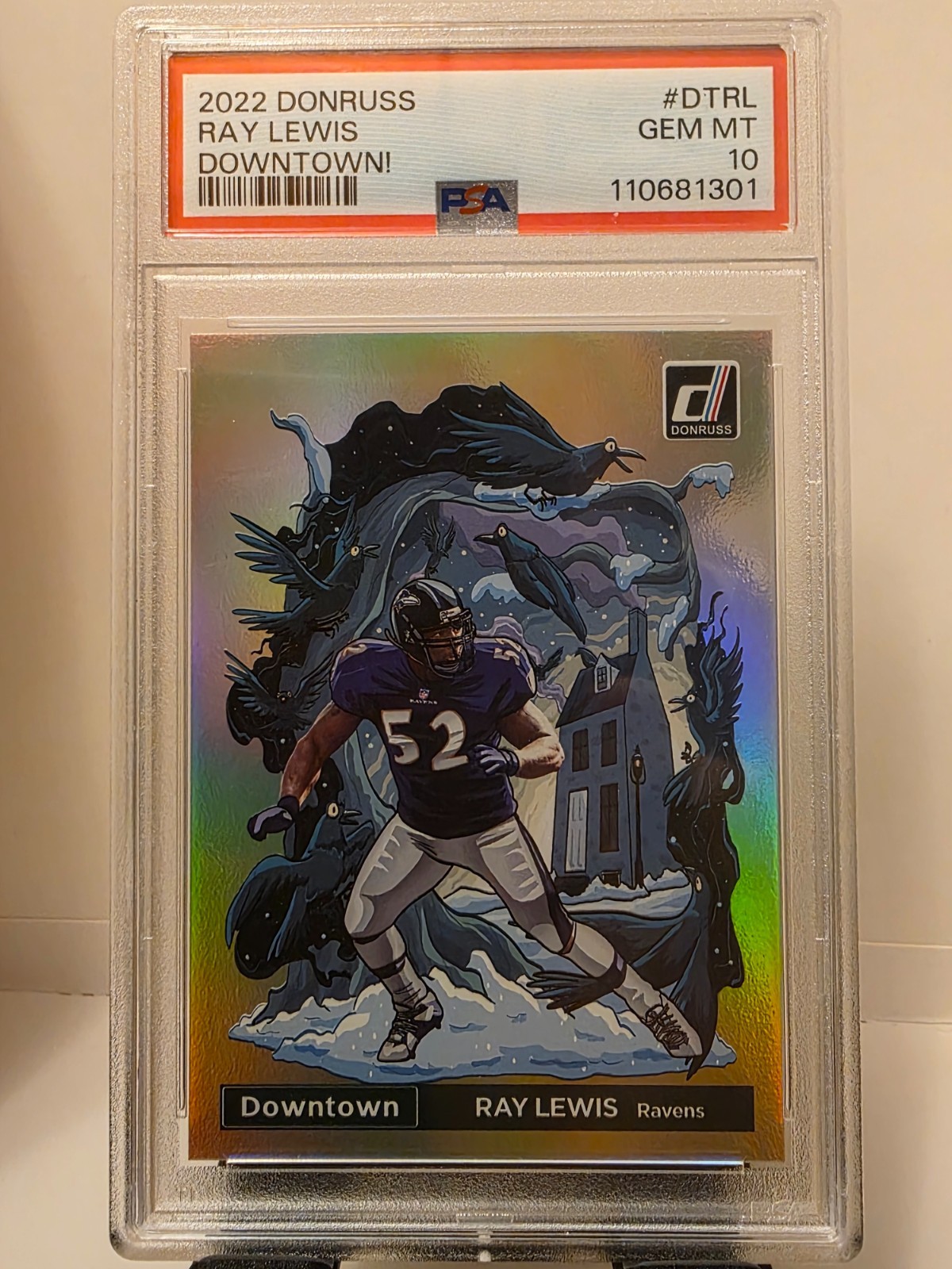 2022 Donruss Ray Lewis Downtown! PSA 10