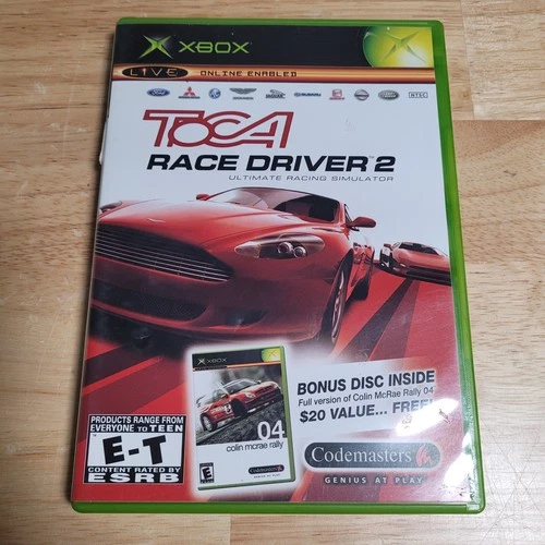 ToCA Race Driver 2: The Ultimate Racing w. Bonus Disc Microsoft Xbox CIB Tested