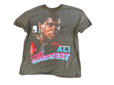 Muhammad Ali The Greatest Men s Graphic T-Shirt Grey Boxing Retro Tee.