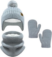 MüTze Schal Handschuhe Set MäDchen, WintermüTze Kinder, Schal Kleinkind