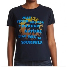 NEW MOTHER DENIM 'The Everybody' Tee in NAVY S 